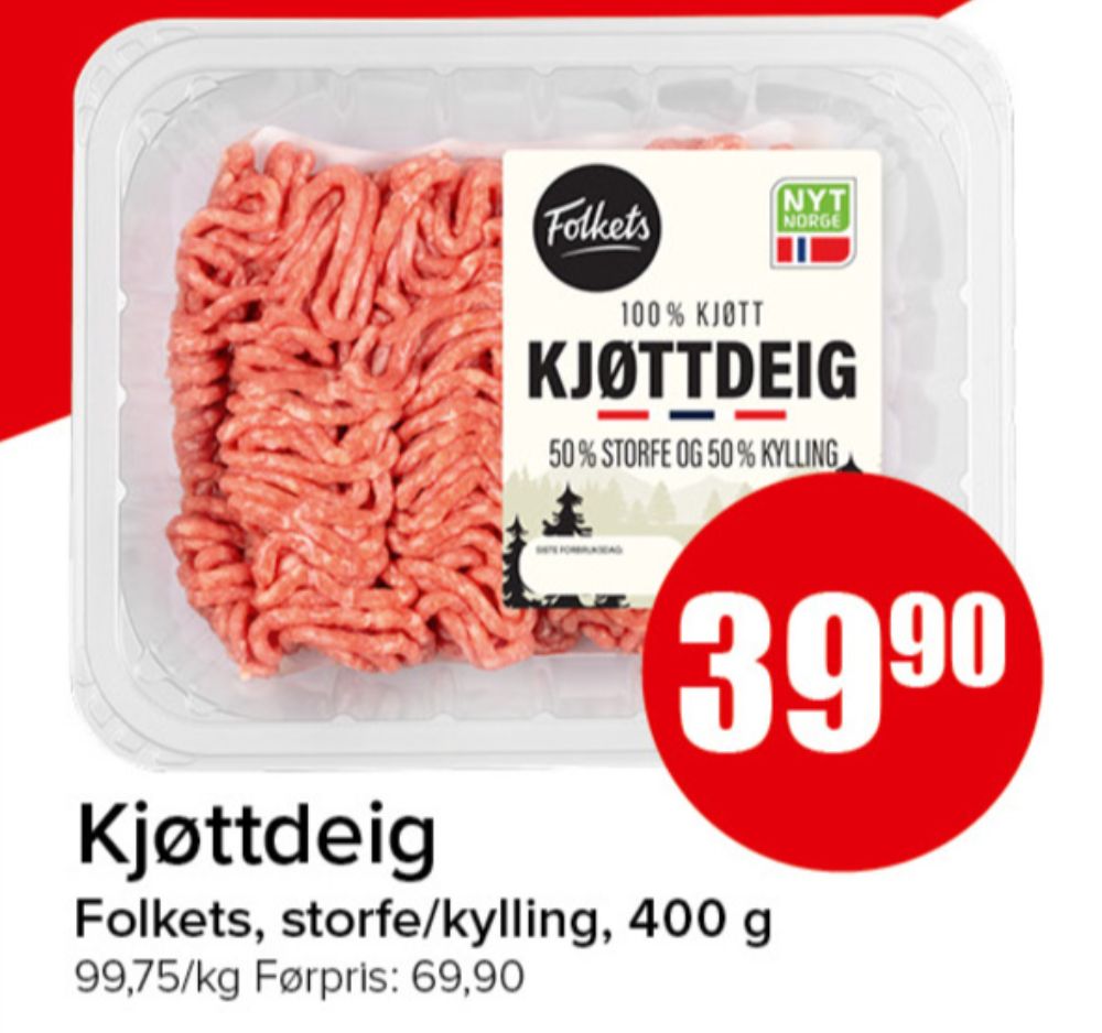 Folkets, Kjøttdeig Storfe & Kylling