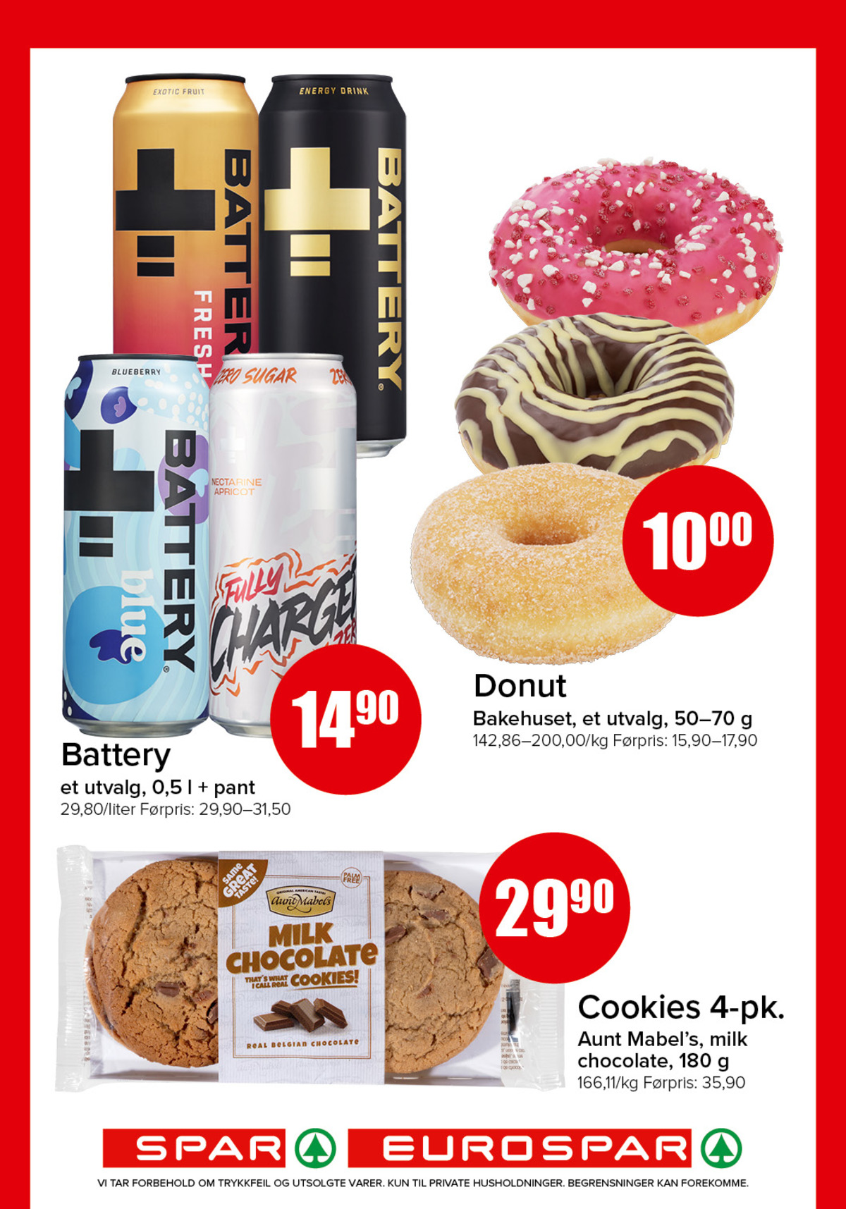 Se Spar - Eurospar kundeavis for uke 31 på Tilbudsuken.no. Se gode tilbud på mange varer, f.eks. energidrikk battery eller kaker bakehuset. Les kundeavisen her! Side 8