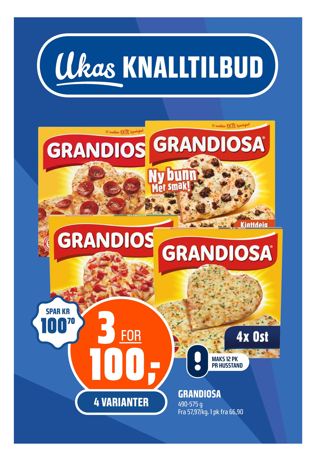 Se Coop Obs kundeavis for uke 31 på Tilbudsuken.no. Se gode tilbud på mange varer, f.eks. kjøttdeig & løk pizza grandiosa eller 4xost pizza grandiosa. Les kundeavisen her! Side 2