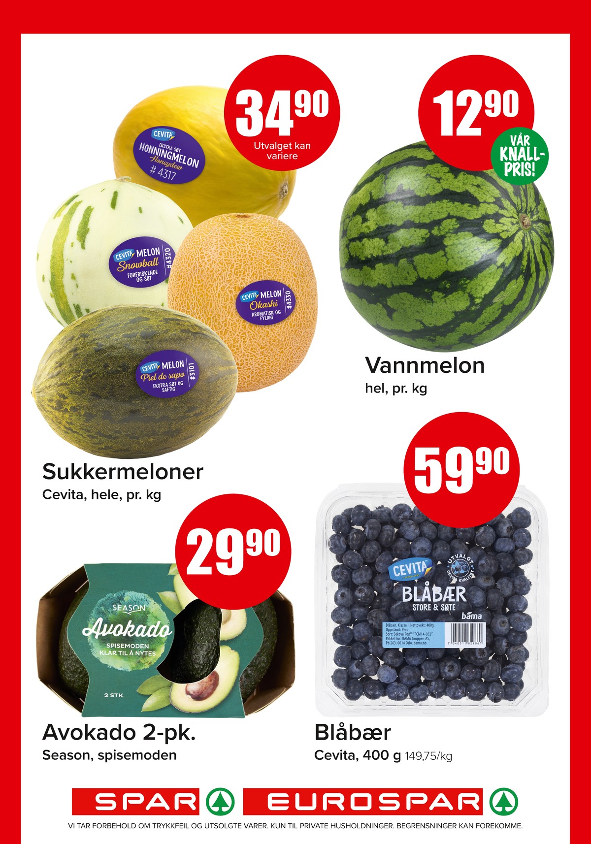 Se Spar - Eurospar kundeavis for uke 31 på Tilbudsuken.no. Se gode tilbud på mange varer, f.eks. piel de sapo melon cevita eller honningmelon cevita. Les kundeavisen her! Side 3