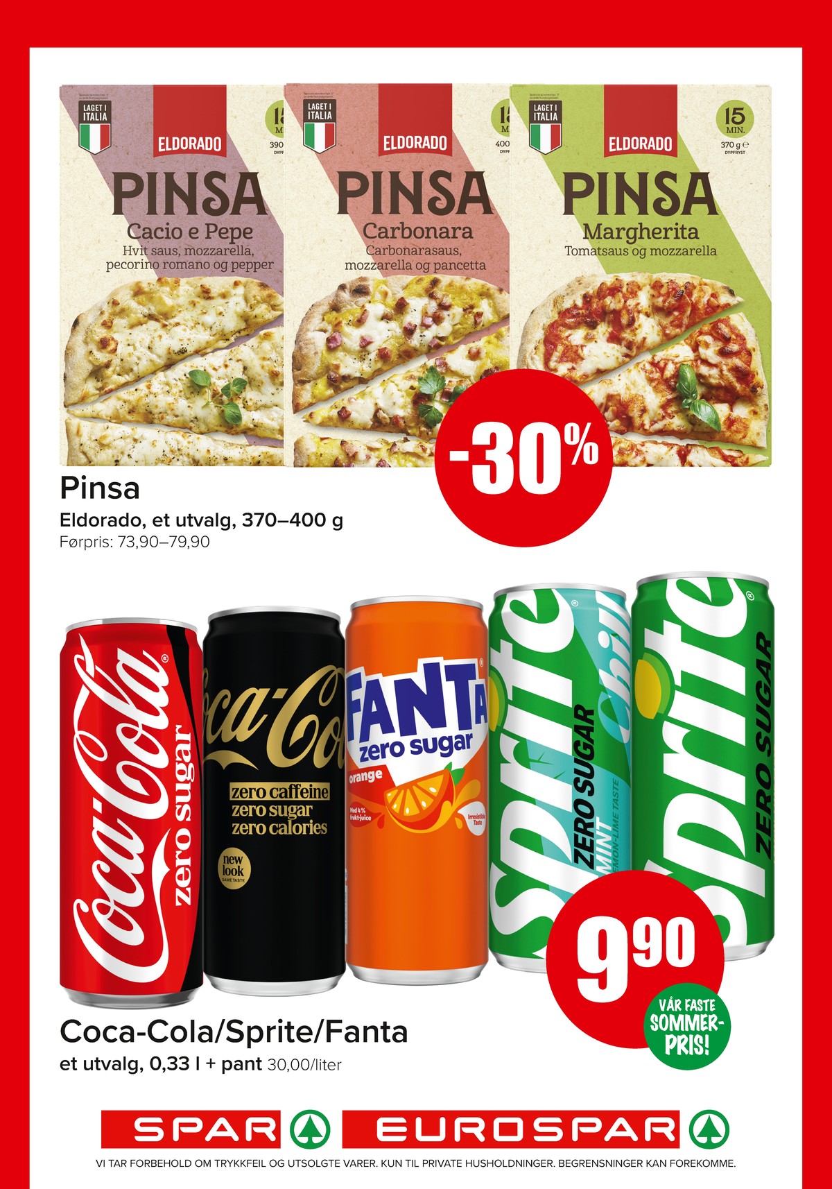 Se Spar - Eurospar kundeavis for uke 31 på Tilbudsuken.no. Se gode tilbud på mange varer, f.eks. pinsa margherita eldorado eller pinsa carbonara eldorado. Les kundeavisen her! Side 6