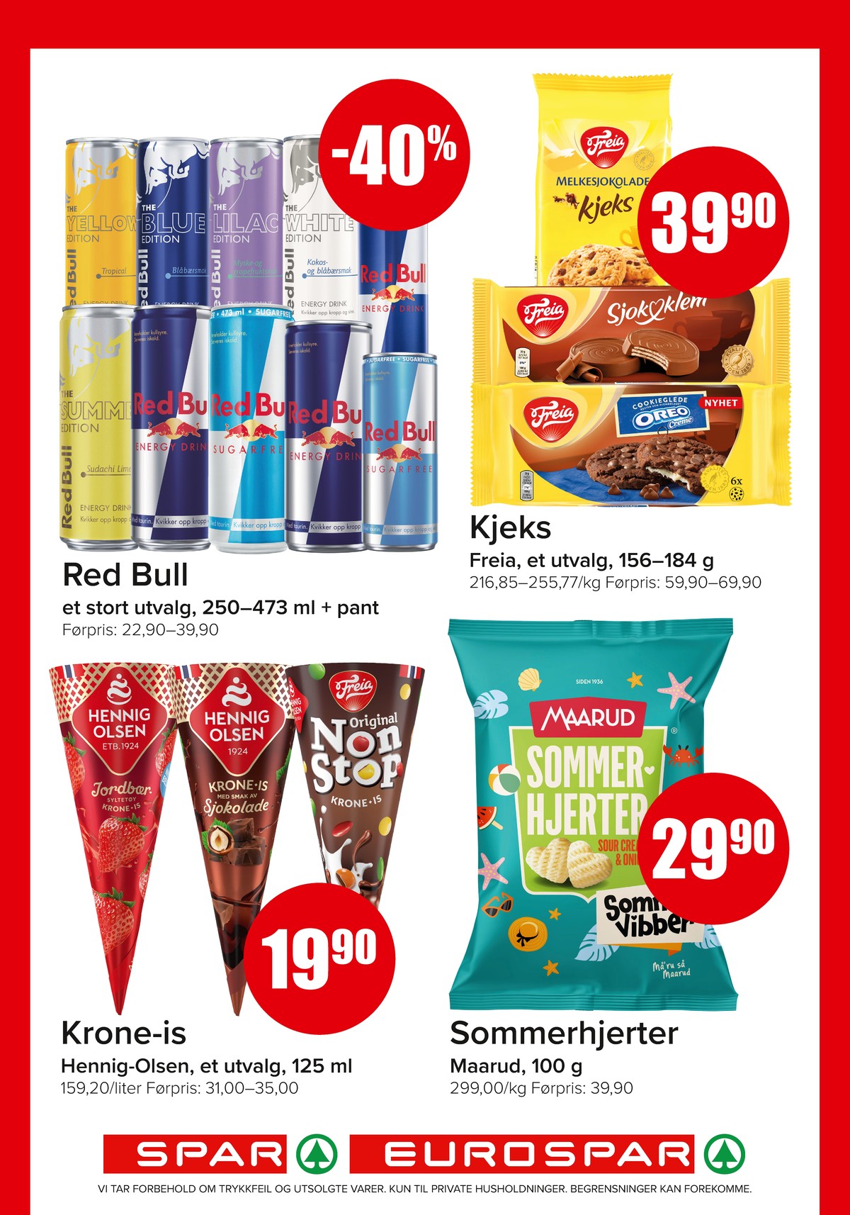 Se Spar - Eurospar kundeavis for uke 31 på Tilbudsuken.no. Se gode tilbud på mange varer, f.eks. energidrikk red bull eller energidrikk red bull. Les kundeavisen her! Side 10