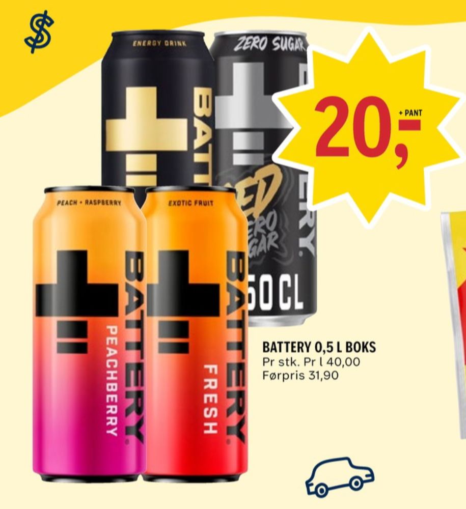 Battery, Energidrikk