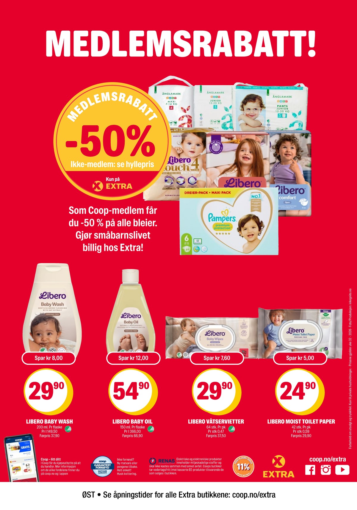 Se Coop Extra kundeavis for uke 32 på Tilbudsuken.no. Se gode tilbud på mange varer, f.eks. bleier libero eller bleier pampers. Les kundeavisen her! Side 31