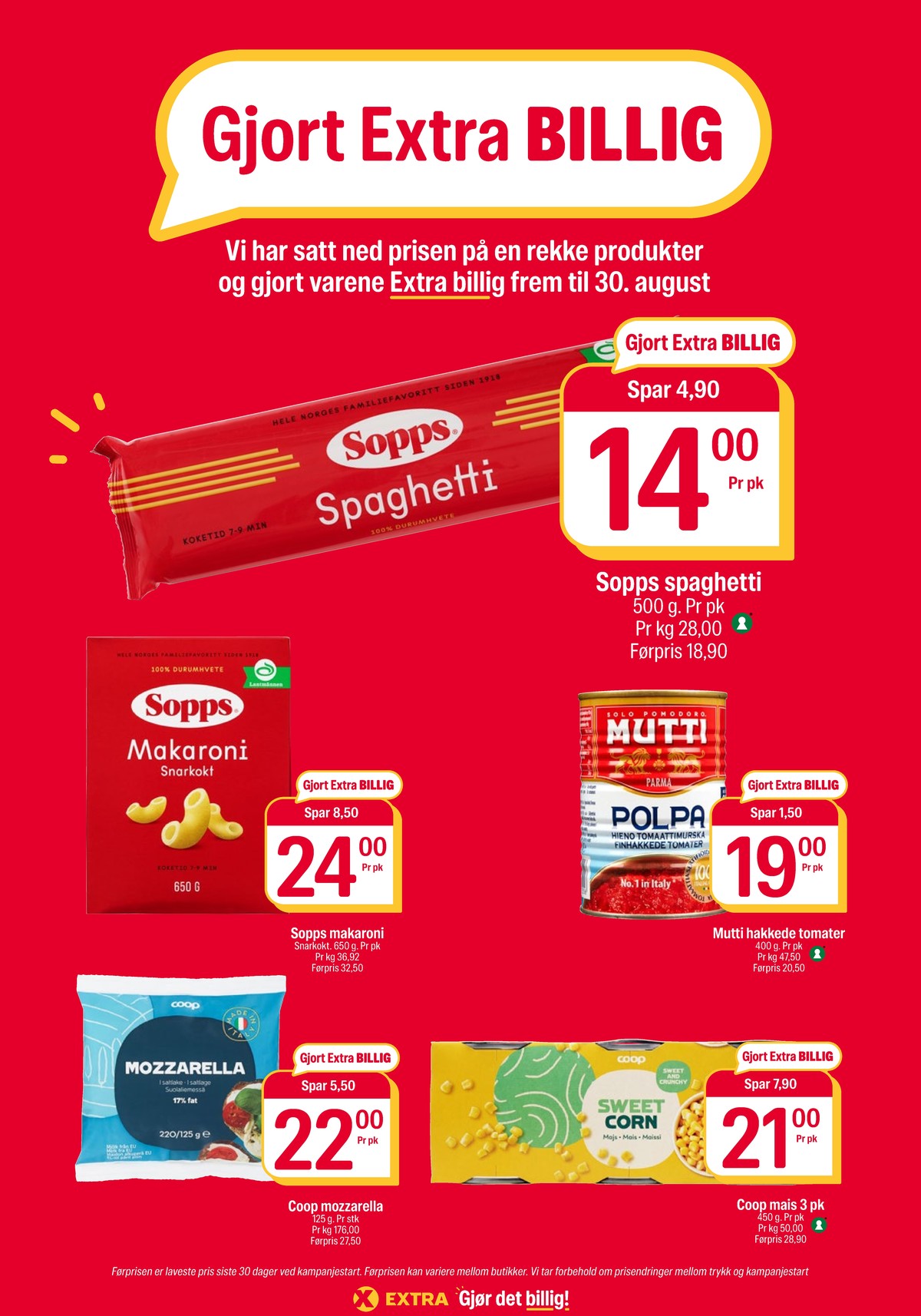 Se Coop Extra kundeavis for uke 32 på Tilbudsuken.no. Se gode tilbud på mange varer, f.eks. spagetti sopps eller makaroni sopps. Les kundeavisen her! Side 8