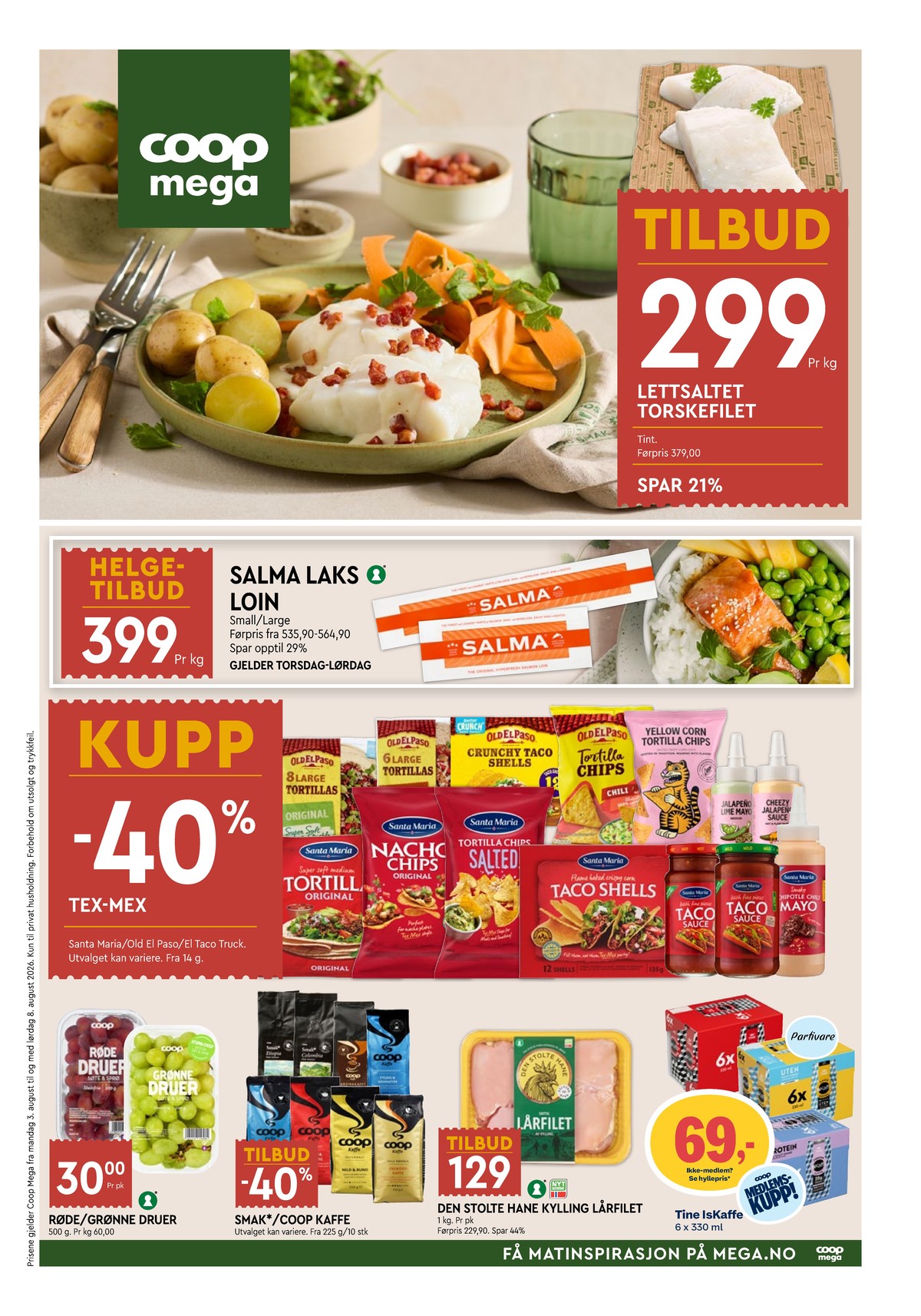 Se Coop Mega kundeavis for uge 32 på Tilbudsuken.no. Se gode tilbud på mange varer. Les kundeavisen her! Side 1