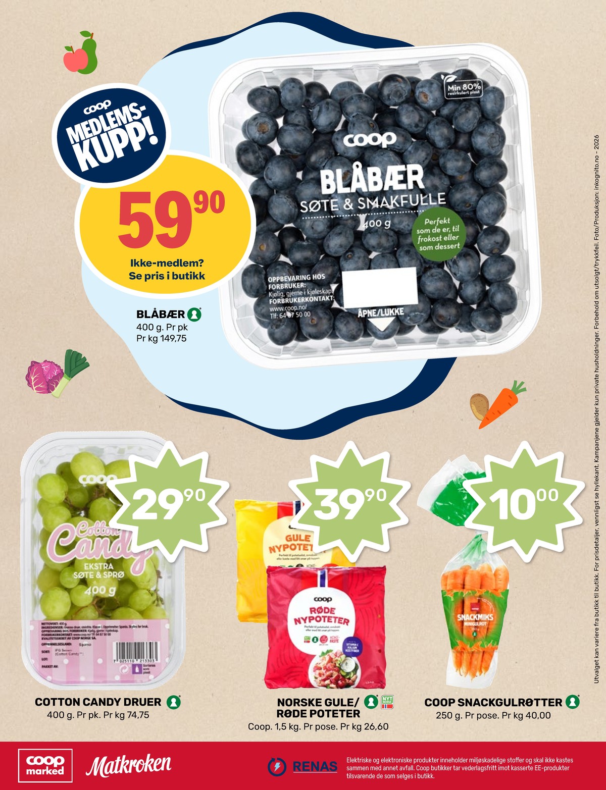 Se Matkroken kundeavis for uke 32 på Tilbudsuken.no. Se gode tilbud på mange varer, f.eks. blåbær coop eller druer coop. Les kundeavisen her! Side 8