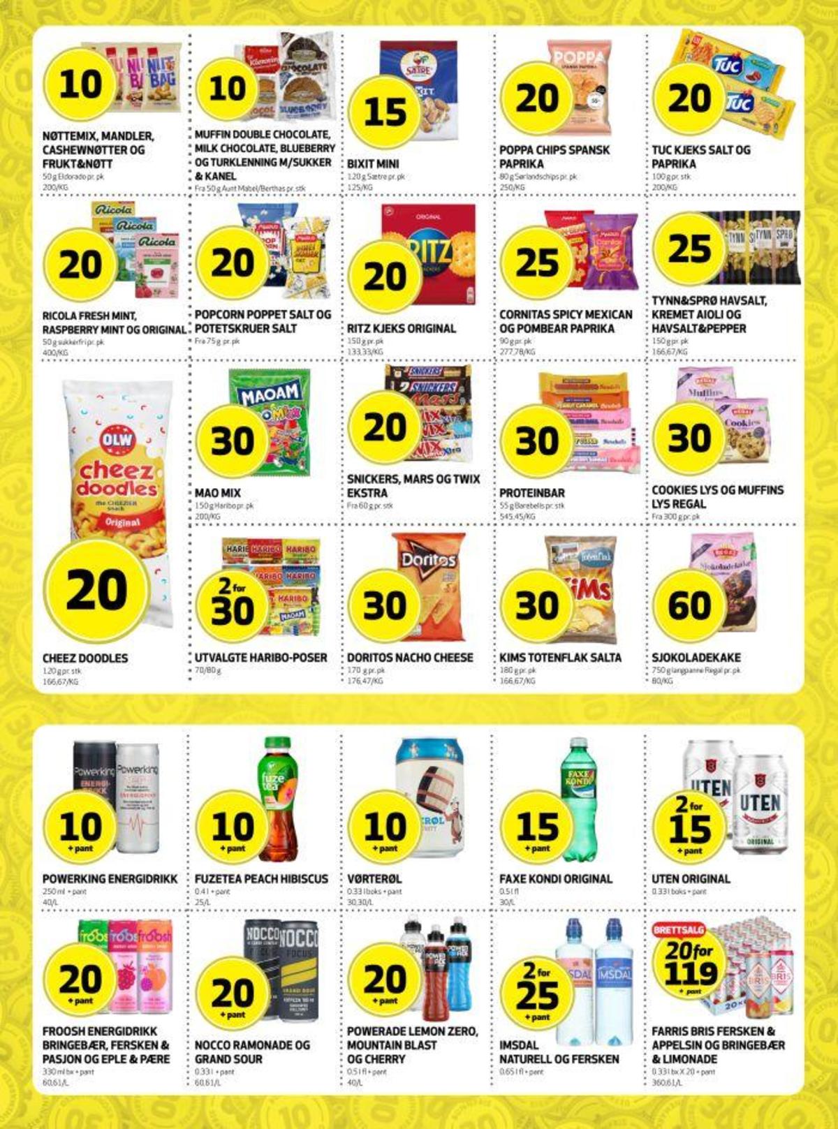 Se Bunnpris kundeavis for uke 32 på Tilbudsuken.no. Se gode tilbud på mange varer, f.eks. energidrikk powerking eller energidrikk powerking. Les kundeavisen her! Side 18