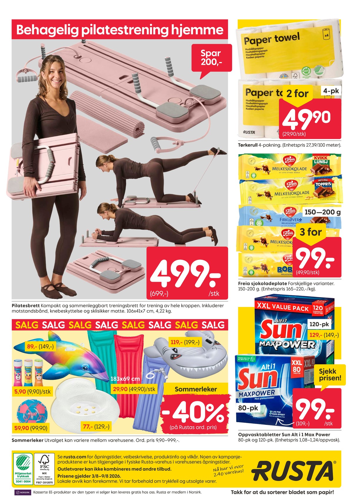 Se Rusta kundeavis for uke 32 på Tilbudsuken.no. Se gode tilbud på mange varer, f.eks. treningsudstyr ukjent eller tørkerull rusta. Les kundeavisen her! Side 16