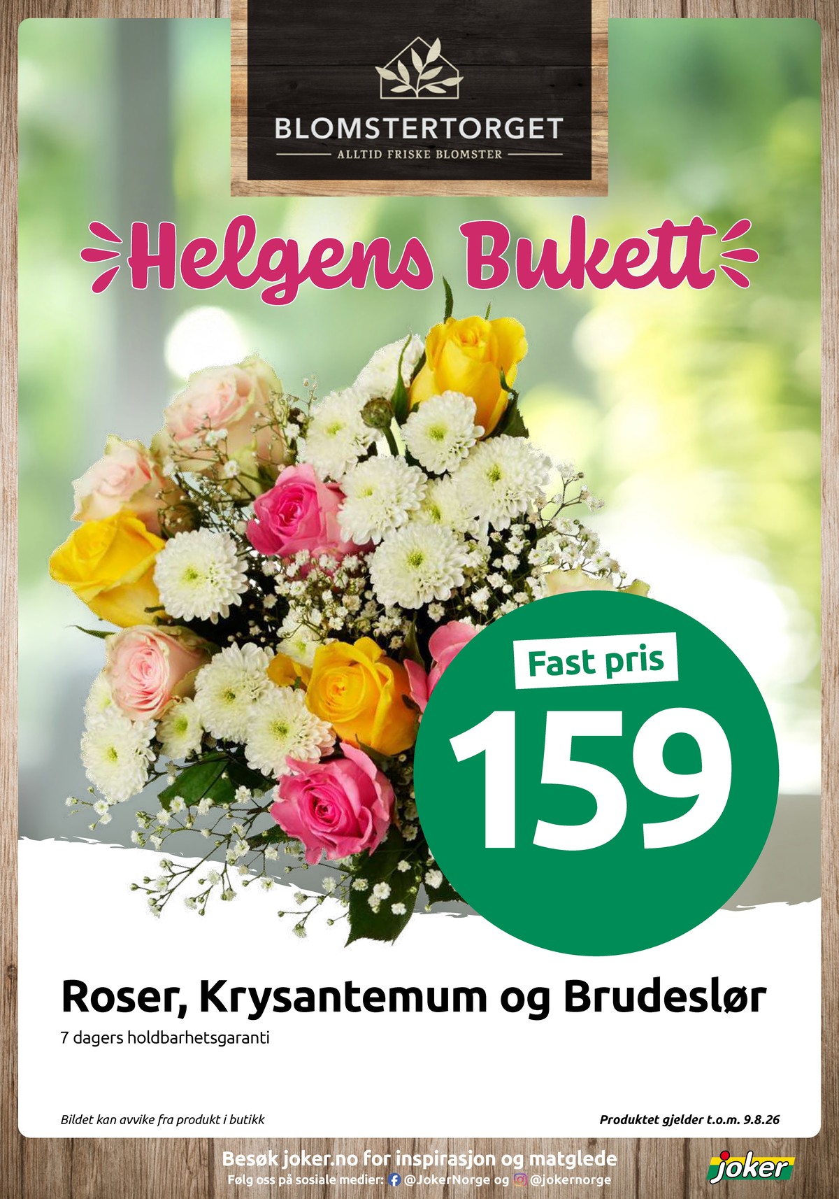 Se Joker kundeavis for uke 32 på Tilbudsuken.no. Se gode tilbud på mange varer, f.eks. bukett ukjent eller andre varer. Les kundeavisen her! Side 17