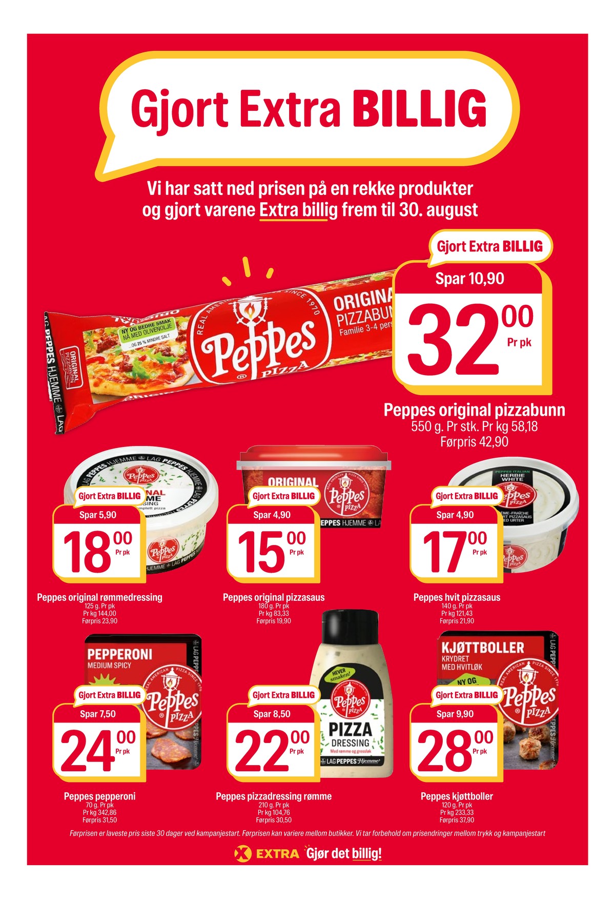 Se Coop Extra kundeavis for uke 33 på Tilbudsuken.no. Se gode tilbud på mange varer, f.eks. pizzabunn peppes pizza eller rømmedressing peppes pizza. Les kundeavisen her! Side 15