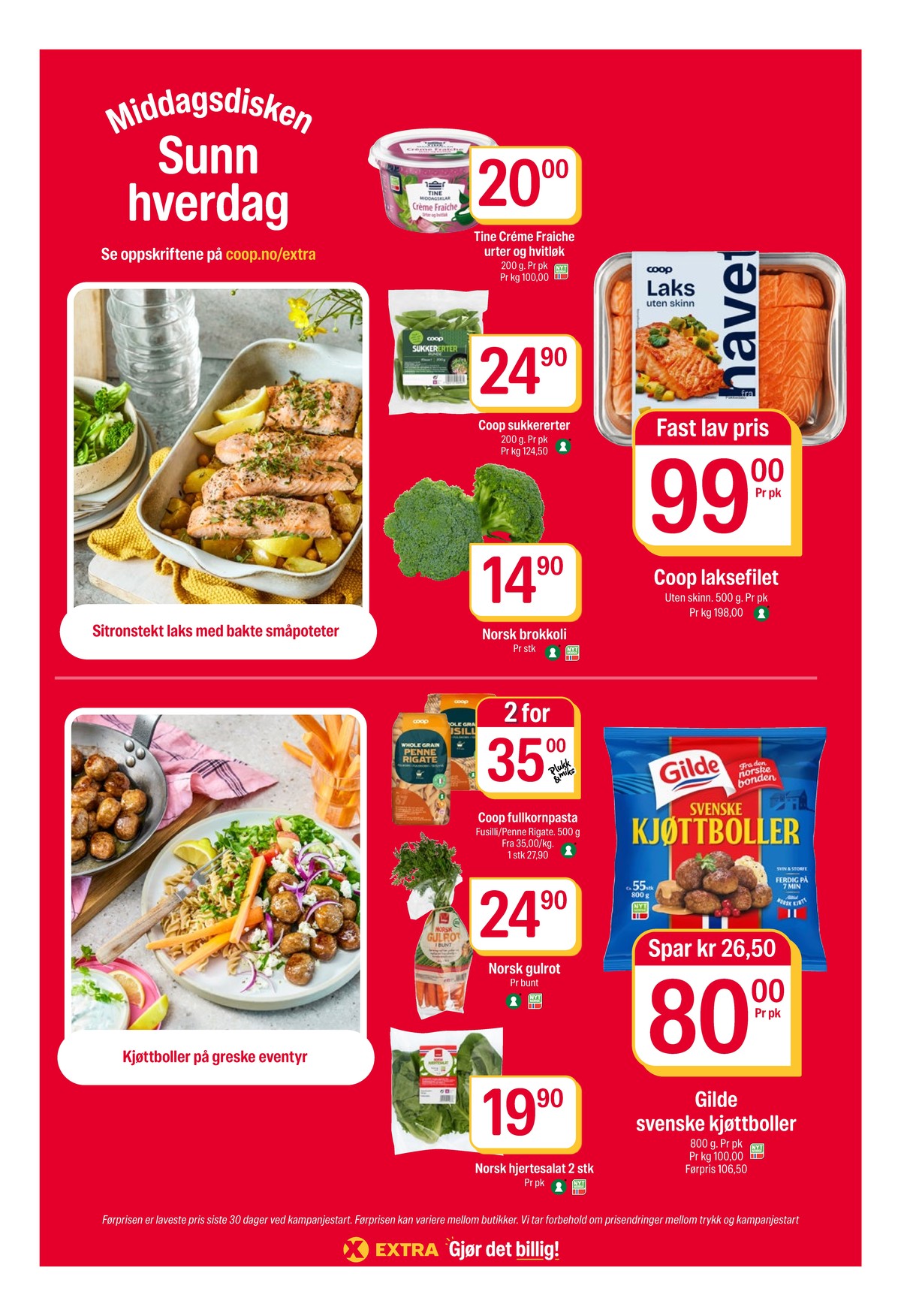 Se Coop Extra kundeavis for uke 33 på Tilbudsuken.no. Se gode tilbud på mange varer, f.eks. creme fraiche urter & hvitløk tine eller sukkererter coop. Les kundeavisen her! Side 7
