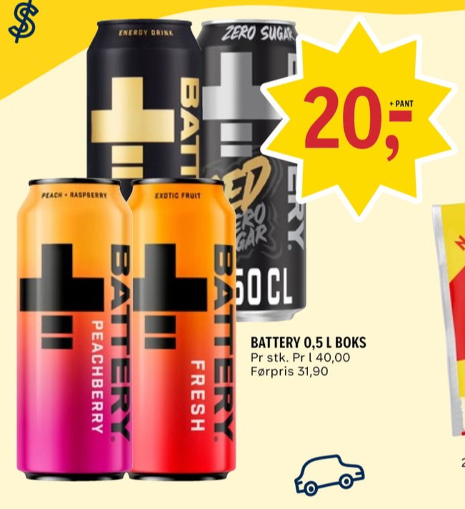 Battery, Energidrikk