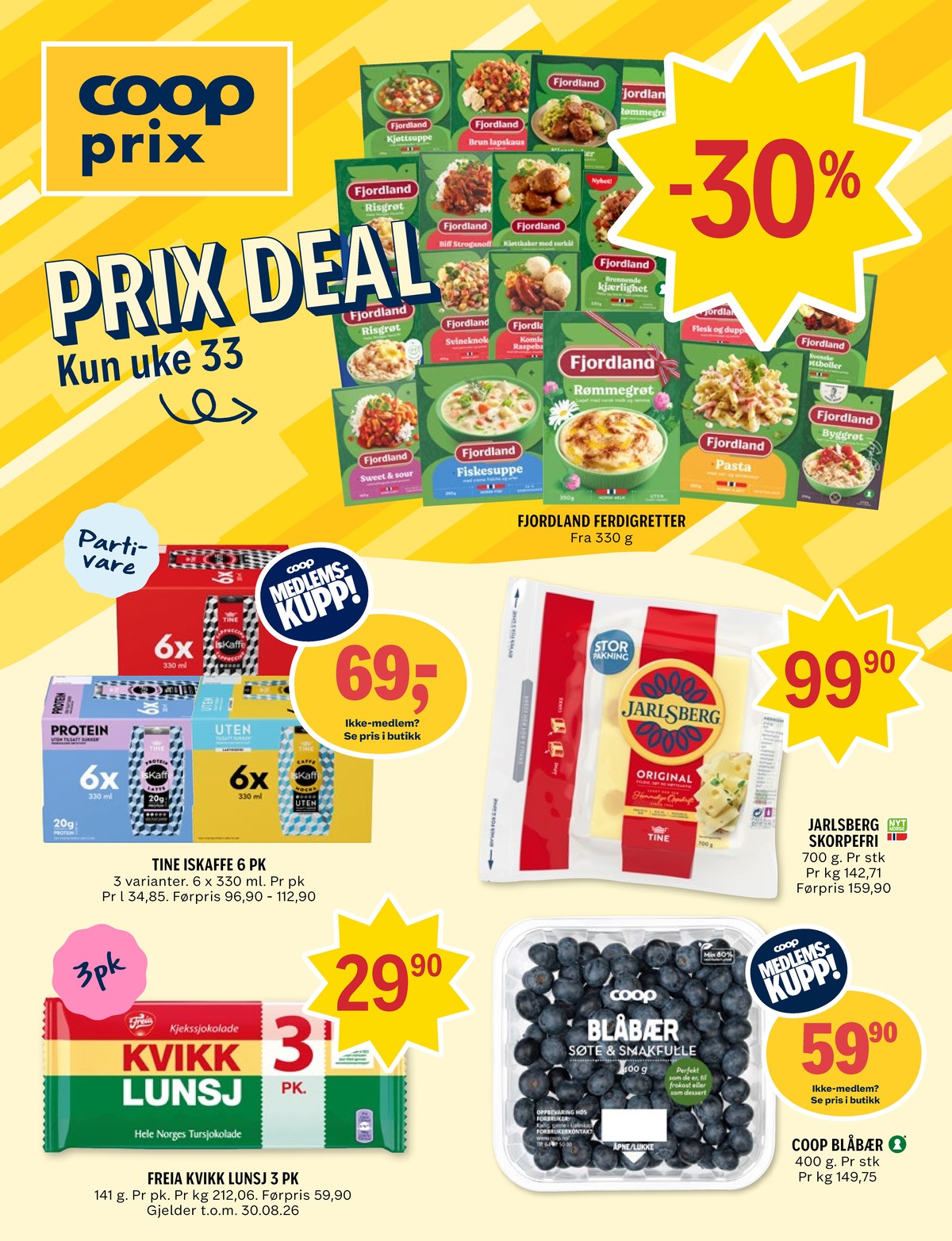 Se Coop Prix kundeavis for uge 33 på Tilbudsuken.no. Se gode tilbud på mange varer. Les kundeavisen her! Side 1