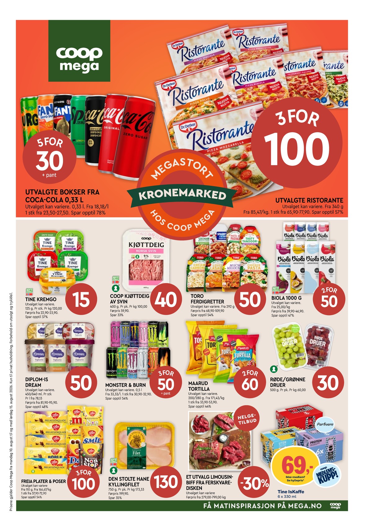 Se Coop Mega kundeavis for uge 33 på Tilbudsuken.no. Se gode tilbud på mange varer. Les kundeavisen her! Side 1