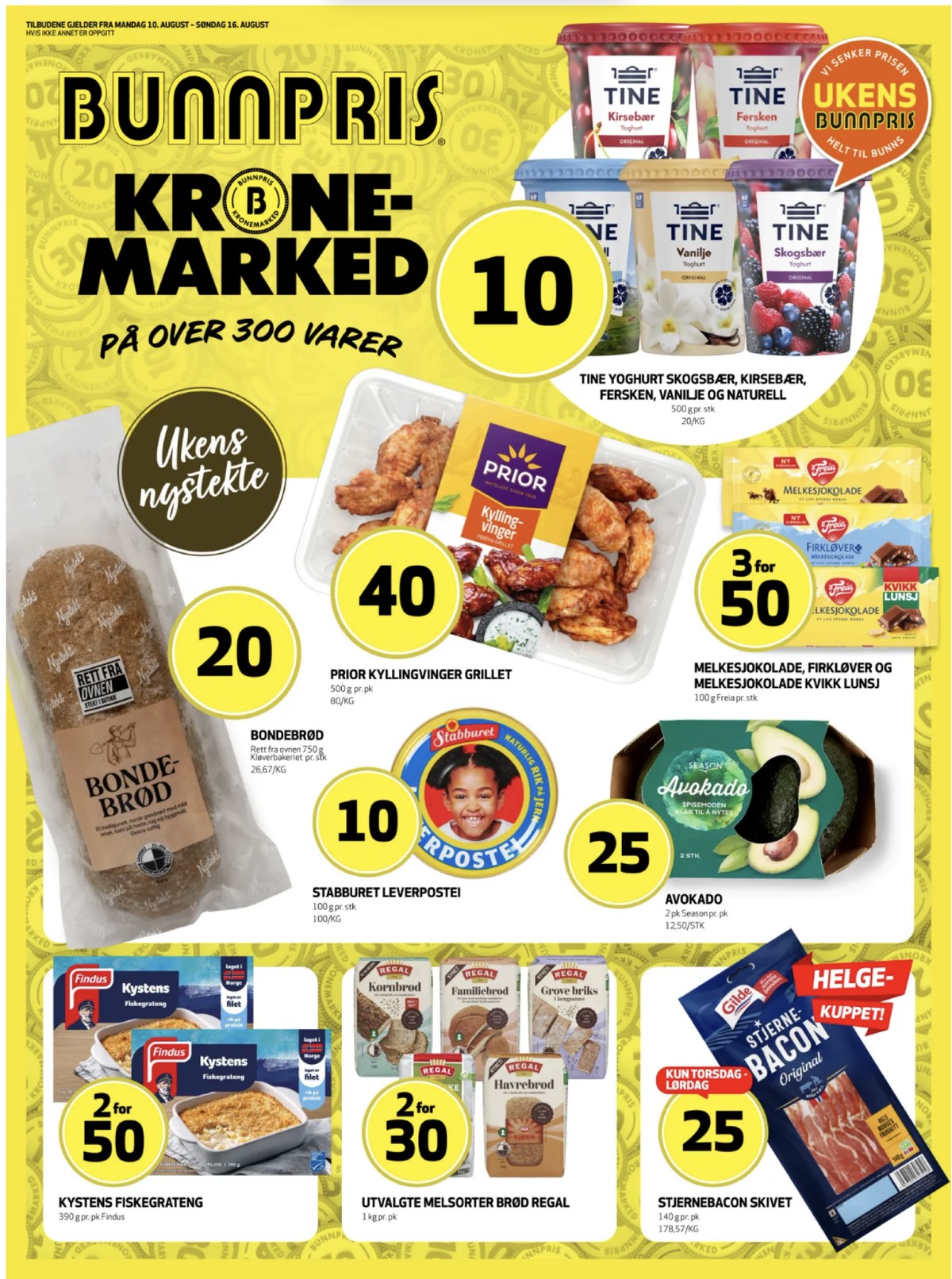 Se Bunnpris kundeavis for uge 33 på Tilbudsuken.no. Se gode tilbud på mange varer. Les kundeavisen her! Side 1