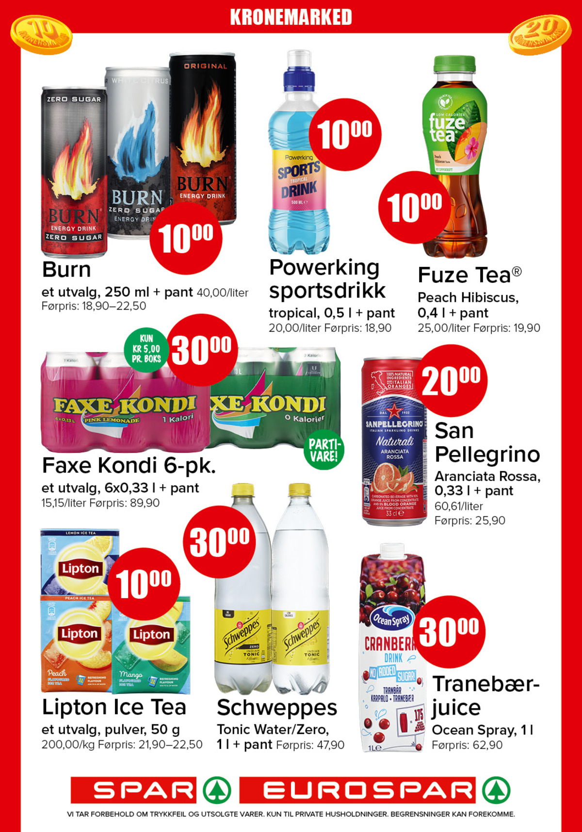Se Spar - Eurospar kundeavis for uke 33 på Tilbudsuken.no. Se gode tilbud på mange varer, f.eks. iste fuze tea eller energidrikk powerking. Les kundeavisen her! Side 11
