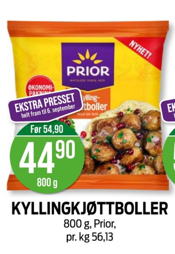 Prior, Kyllingkjøttboller
