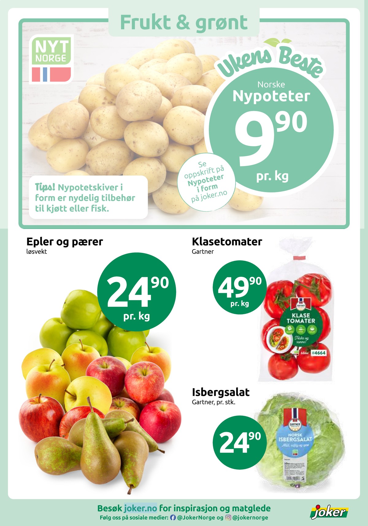 Se Joker kundeavis for uge 33 på Tilbudsuken.no. Se gode tilbud på mange varer. Les kundeavisen her! Side 3