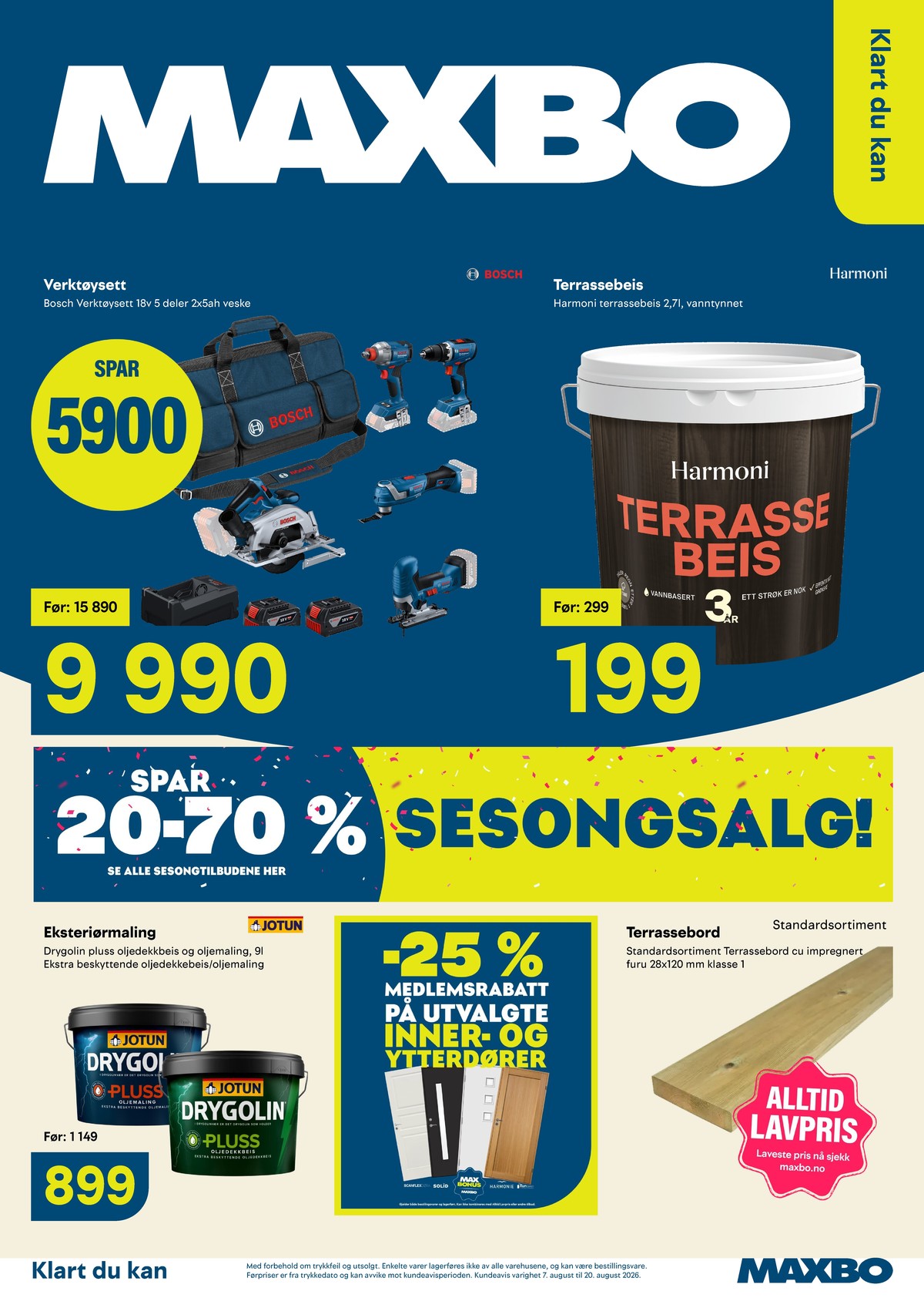 Se Maxbo kundeavis for uge 33 på Tilbudsuken.no. Se gode tilbud på mange varer. Les kundeavisen her! Side 1