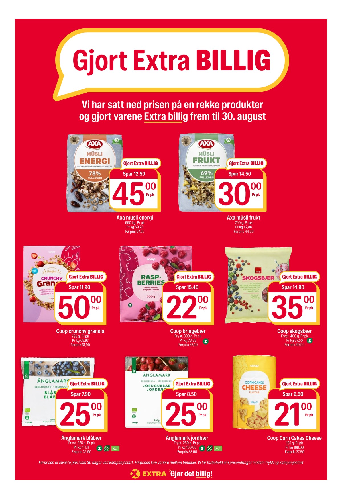 Se Coop Extra kundeavis for uke 34 på Tilbudsuken.no. Se gode tilbud på mange varer, f.eks. energi müsli axa eller fruktmüsli axa. Les kundeavisen her! Side 11