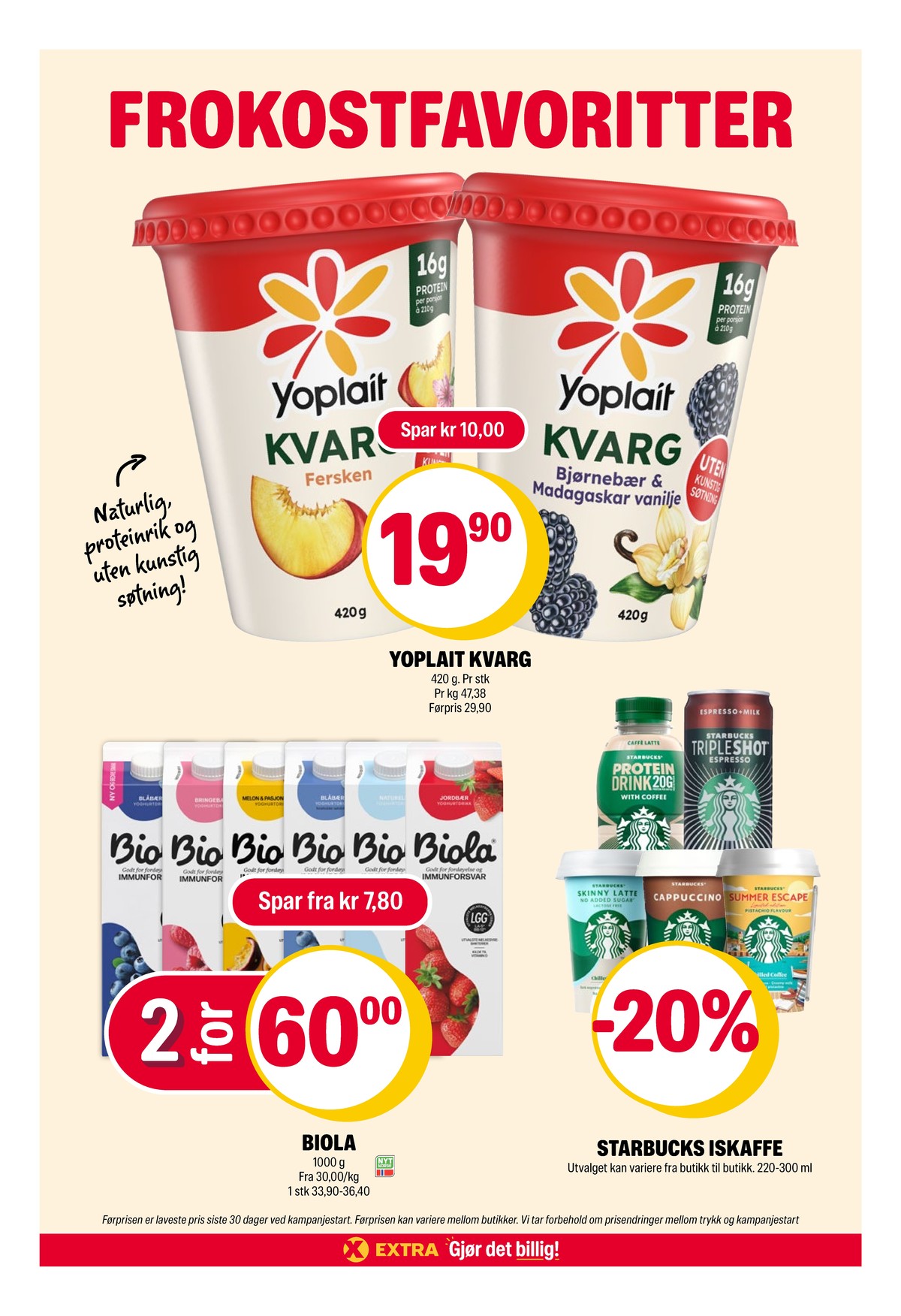 Se Coop Extra kundeavis for uke 34 på Tilbudsuken.no. Se gode tilbud på mange varer, f.eks. kvarg bjørnebær & madagaskar vanilje yoplait eller kvarg fersken yoplait. Les kundeavisen her! Side 20
