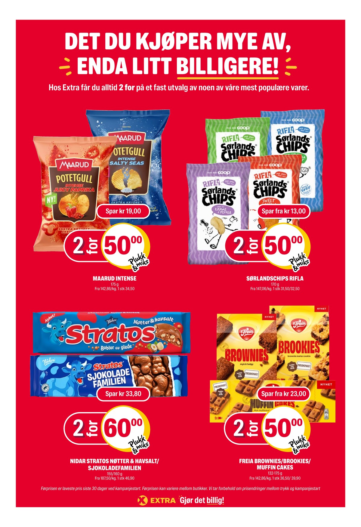 Se Coop Extra kundeavis for uke 34 på Tilbudsuken.no. Se gode tilbud på mange varer, f.eks. potetgull intense salty seas maarud eller potetgull intense juicy paprika maarud. Les kundeavisen her! Side 25