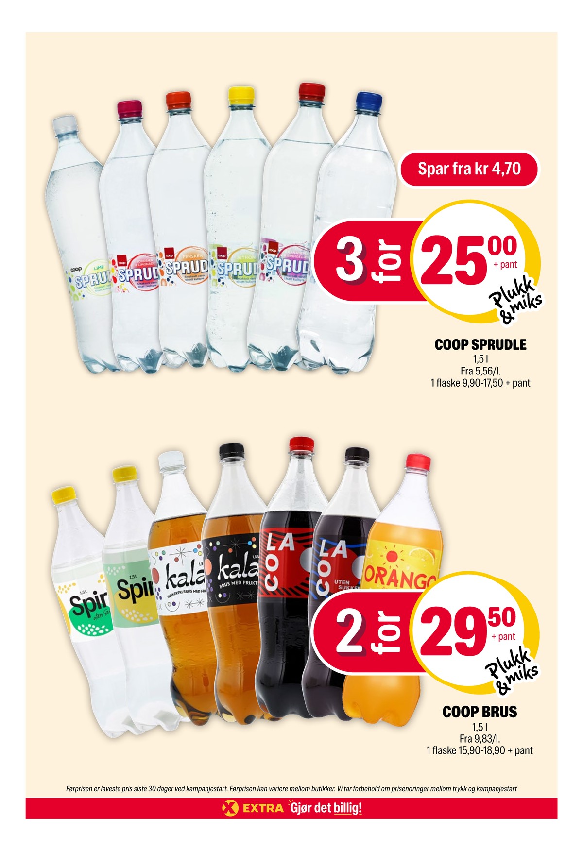 Se Coop Extra kundeavis for uke 34 på Tilbudsuken.no. Se gode tilbud på mange varer, f.eks. vann med kulsyre og sitron sprudle eller vann med kulsyre og lime sprudle. Les kundeavisen her! Side 28