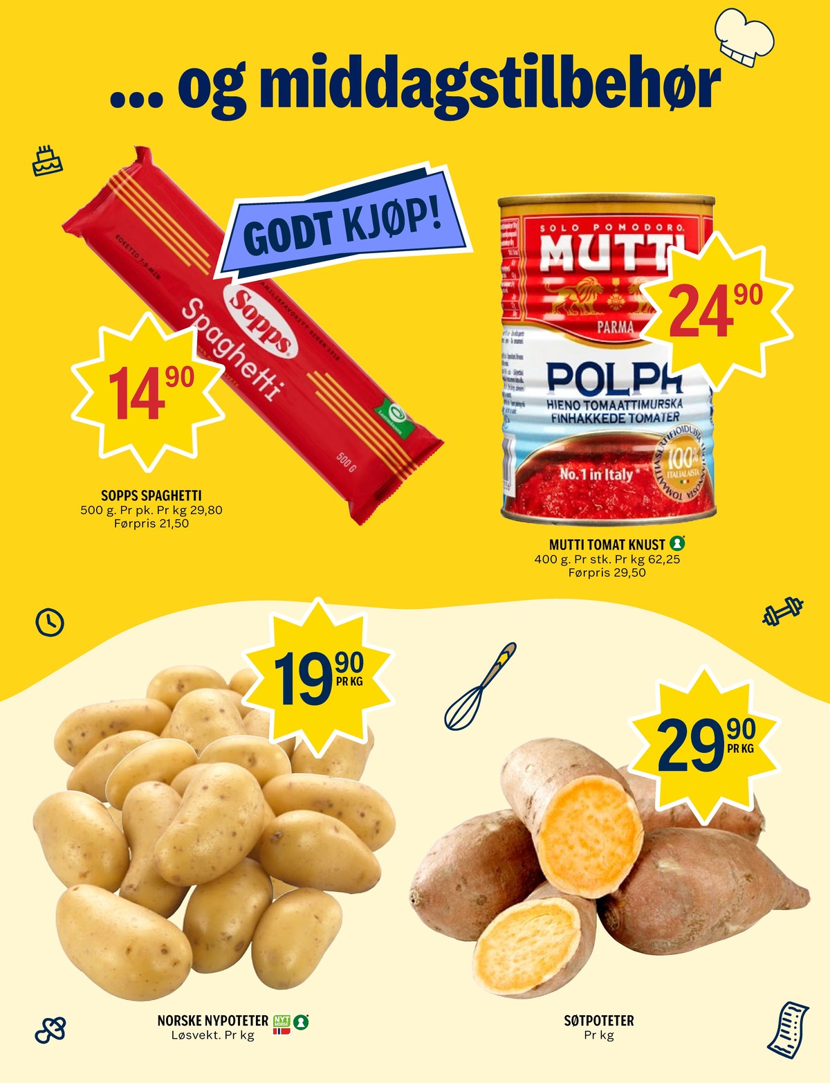 Se Coop Prix kundeavis for uke 34 på Tilbudsuken.no. Se gode tilbud på mange varer, f.eks. spagetti sopps eller tomater hakkede mutti. Les kundeavisen her! Side 3