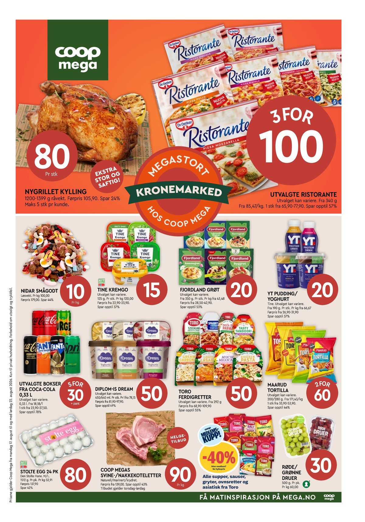 Se Coop Mega kundeavis for uge 34 på Tilbudsuken.no. Se gode tilbud på mange varer. Les kundeavisen her! Side 1
