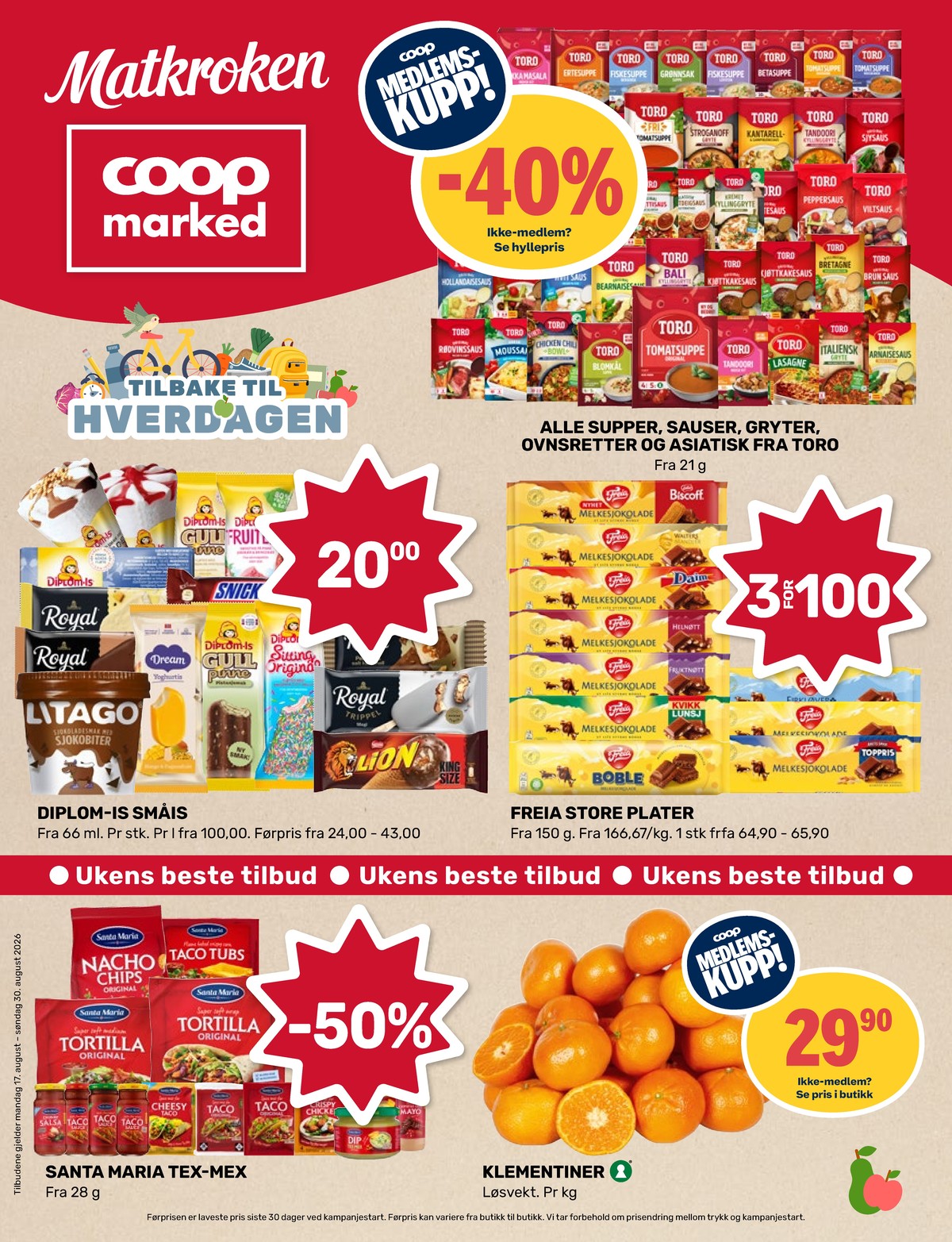Se Coop Marked kundeavis for uge 34 på Tilbudsuken.no. Se gode tilbud på mange varer. Les kundeavisen her! Side 1