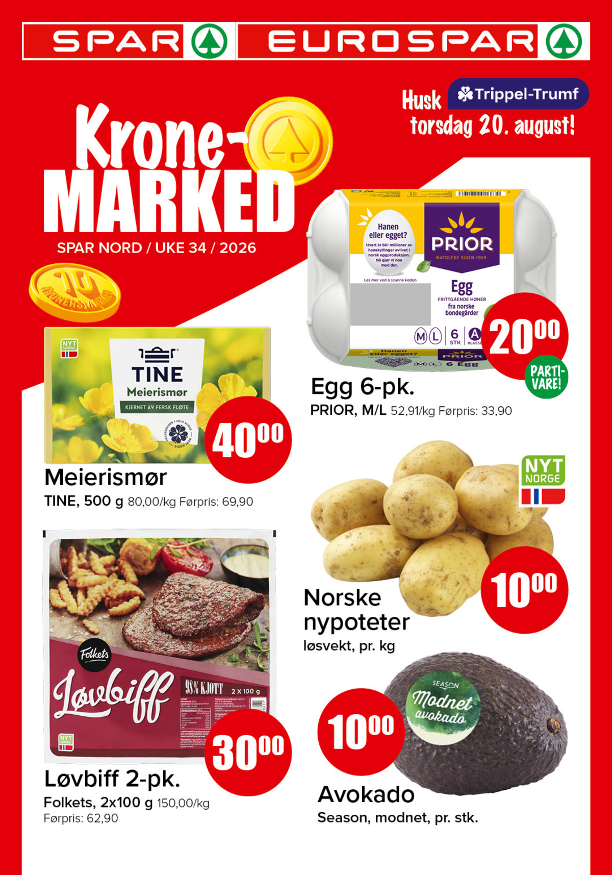 Se Spar - Eurospar kundeavis for uge 34 på Tilbudsuken.no. Se gode tilbud på mange varer. Les kundeavisen her! Side 1