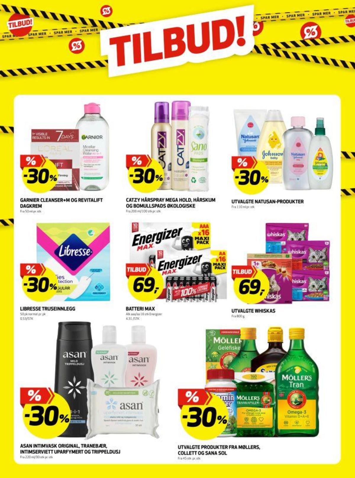 Se Bunnpris kundeavis for uke 34 på Tilbudsuken.no. Se gode tilbud på mange varer, f.eks. renseprodukter skinactive eller hårspray catzy. Les kundeavisen her! Side 16