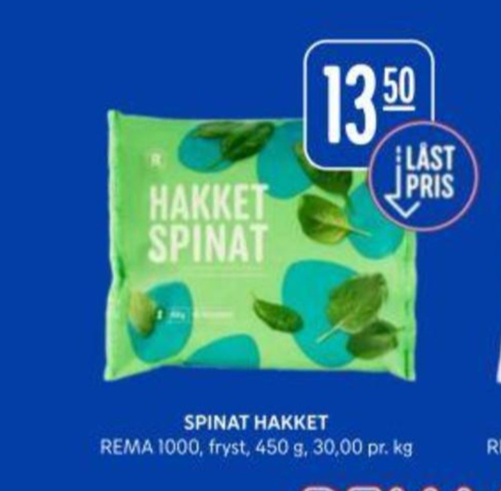 Rema 1000, Hakket Spinat