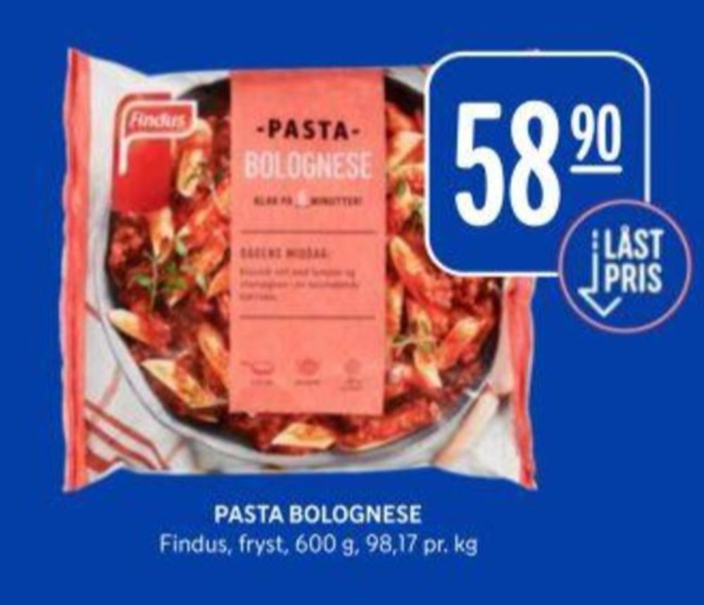 Findus, Pasta Bolognese