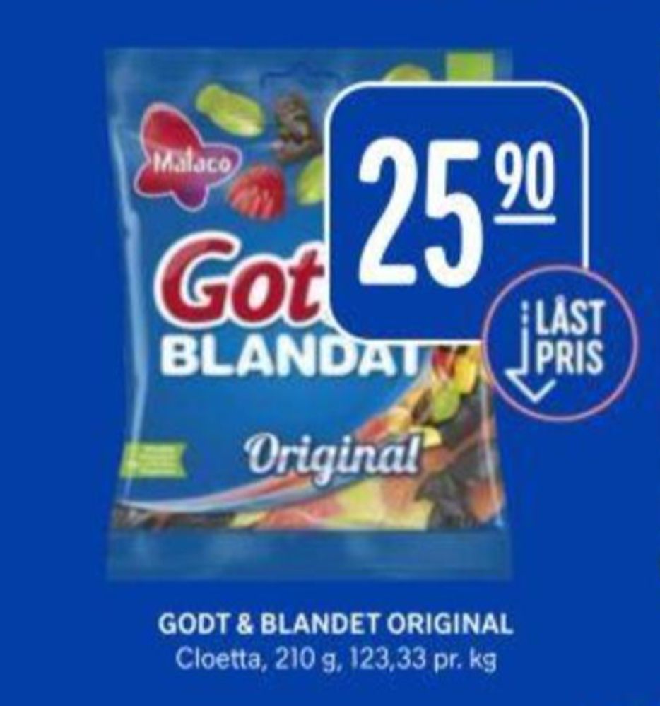 Malaco Godt & Blandet, Godterier