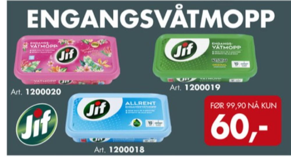 Jif, Engangsmopp