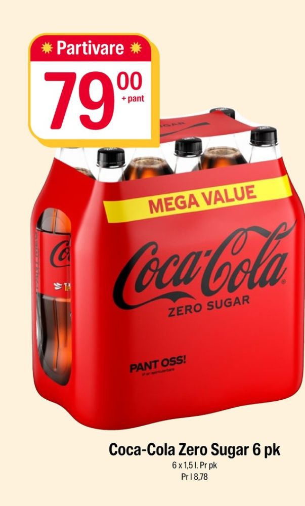 Coca-Cola Zero, Coca Cola Zero 6 pk.