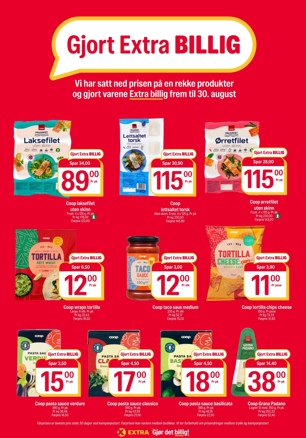 Se Coop Extra kundeavis for uke 35 på Tilbudsuken.no. Se gode tilbud på mange varer, f.eks. laksefilet coop eller torskefilet coop. Les kundeavisen her! Side 16