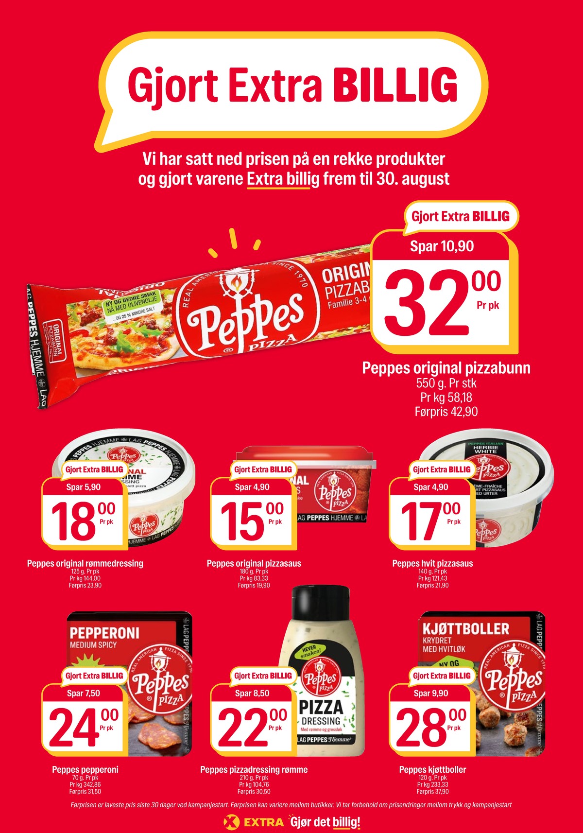 Se Coop Extra kundeavis for uke 35 på Tilbudsuken.no. Se gode tilbud på mange varer, f.eks. pizzabunn peppes pizza eller rømmedressing peppes pizza. Les kundeavisen her! Side 18