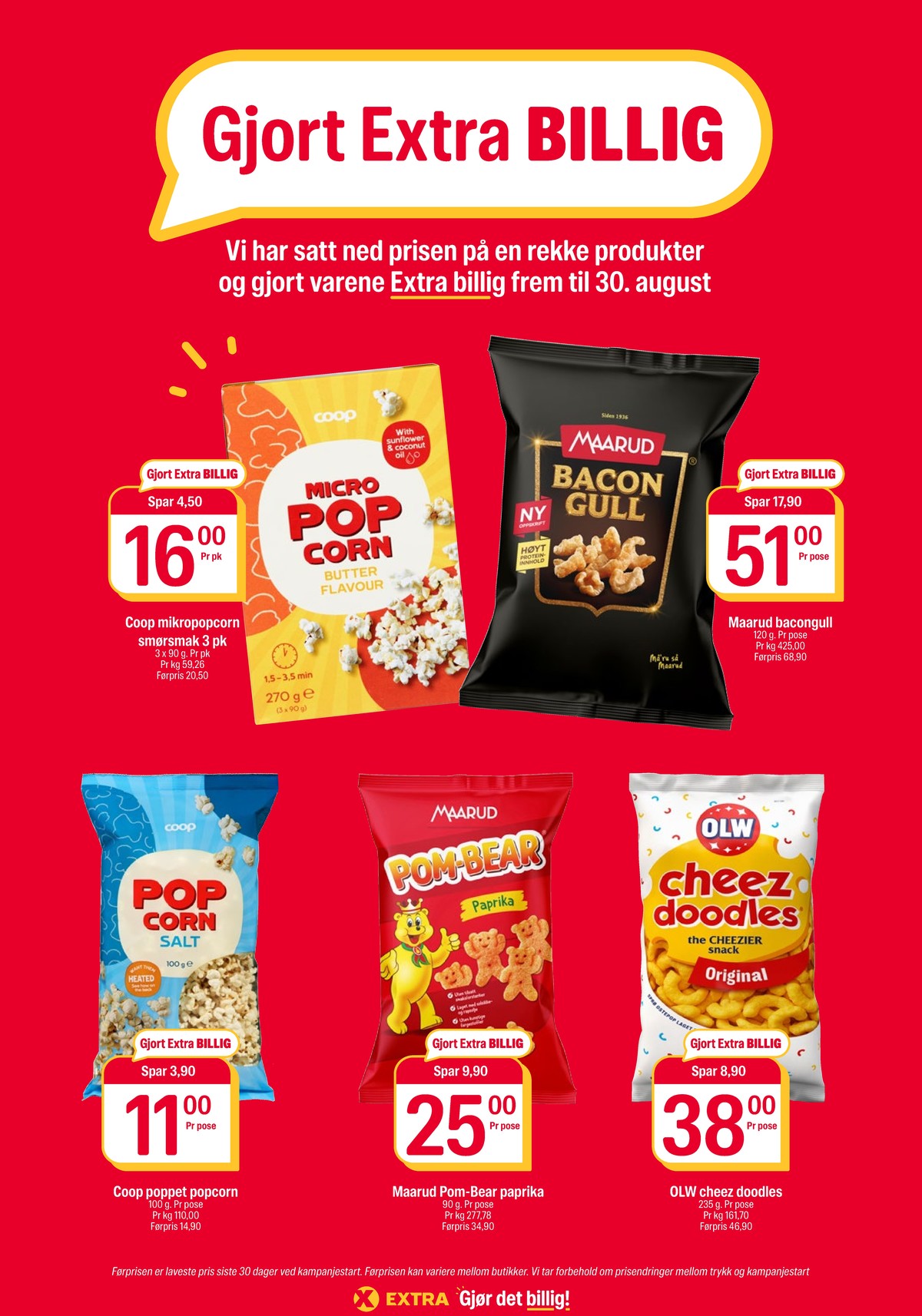 Se Coop Extra kundeavis for uke 35 på Tilbudsuken.no. Se gode tilbud på mange varer, f.eks. micro popcorn coop eller bacon gull maarud. Les kundeavisen her! Side 19