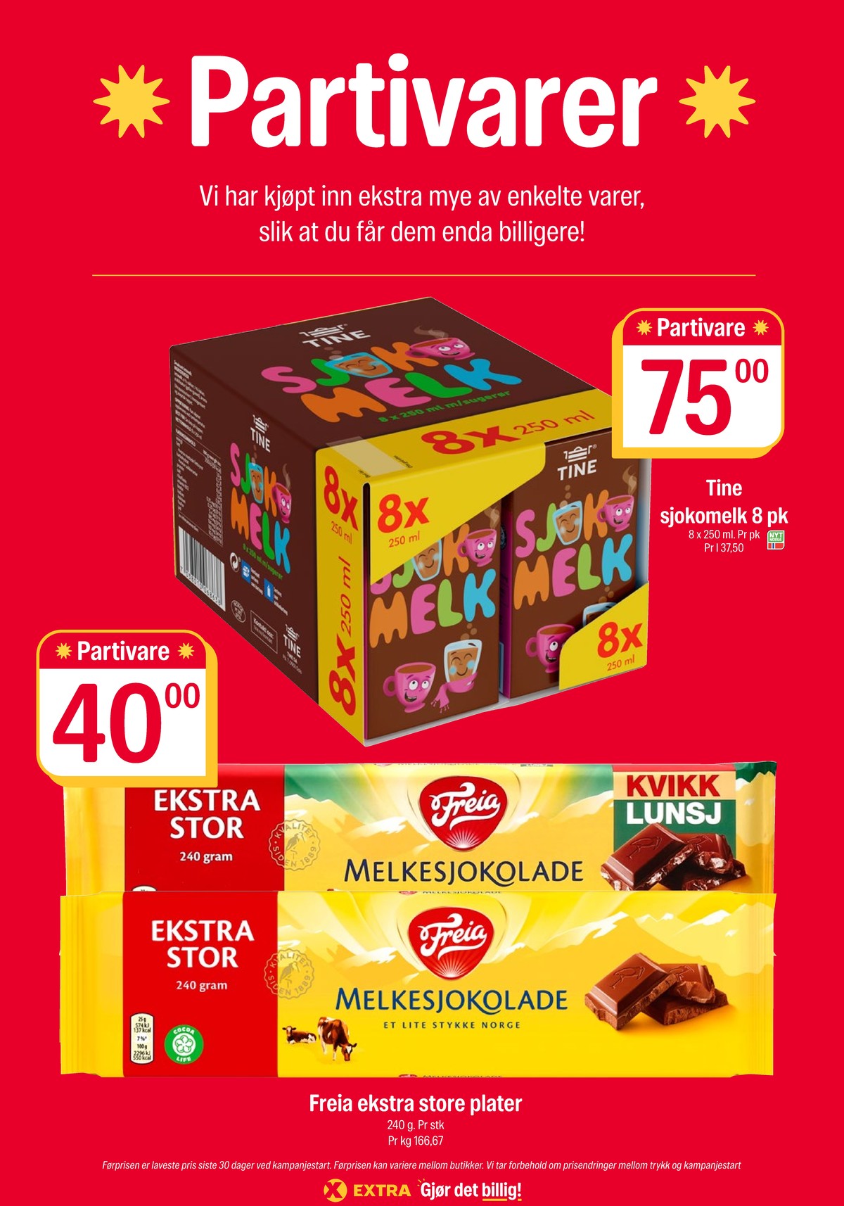 Se Coop Extra kundeavis for uke 35 på Tilbudsuken.no. Se gode tilbud på mange varer, f.eks. sjokolademelk tine eller sjokoladeplate kvikk lunsj. Les kundeavisen her! Side 21