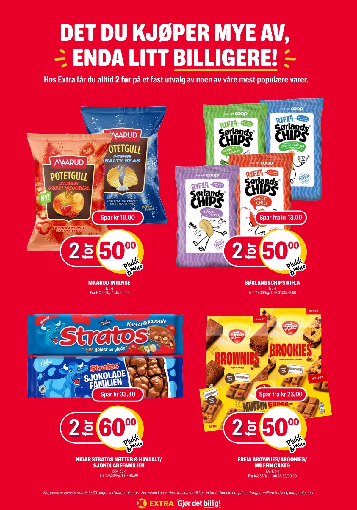 Se Coop Extra kundeavis for uke 35 på Tilbudsuken.no. Se gode tilbud på mange varer, f.eks. potetgull intense salty seas maarud eller potetgull intense juicy paprika maarud. Les kundeavisen her! Side 26