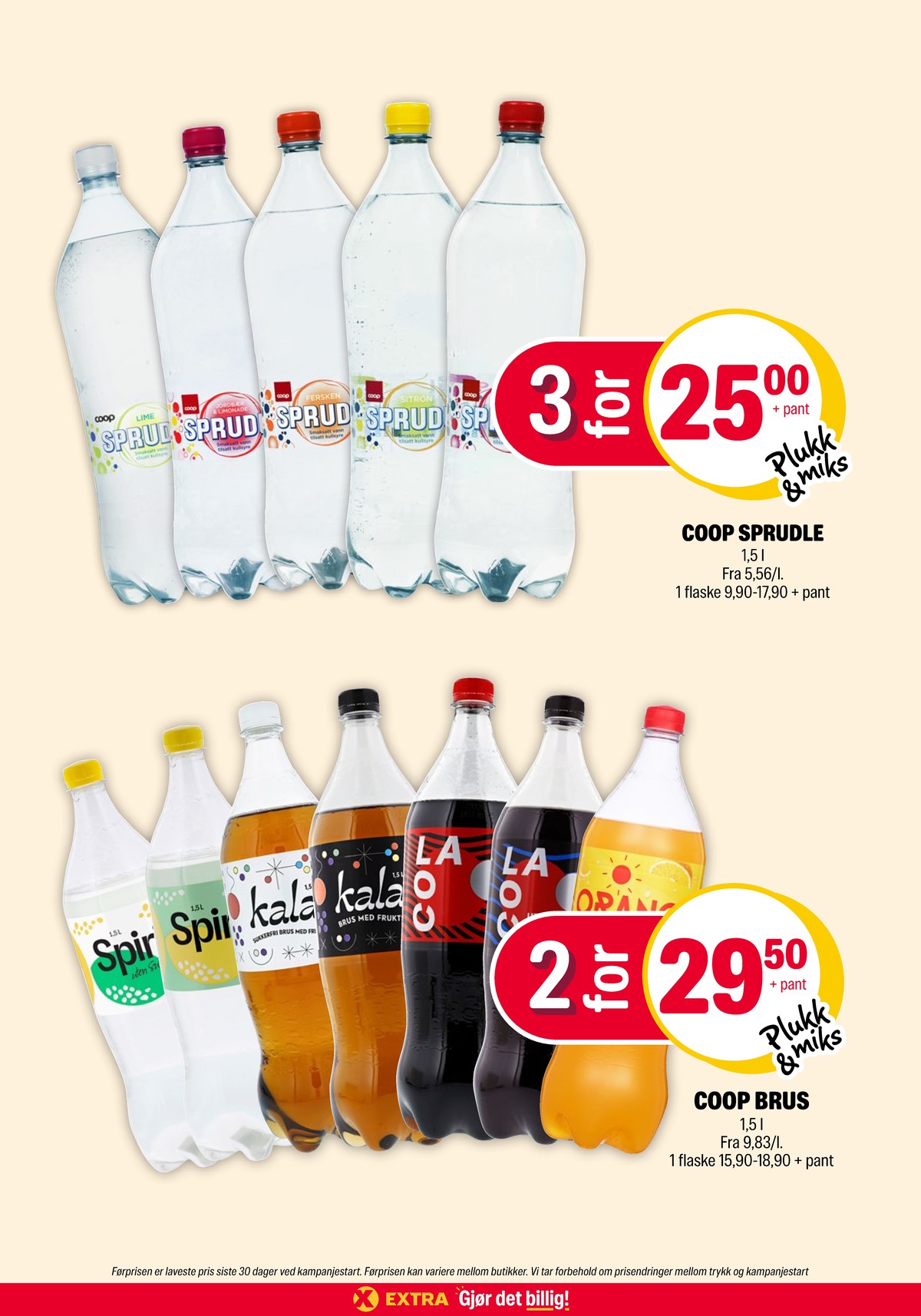 Se Coop Extra kundeavis for uke 35 på Tilbudsuken.no. Se gode tilbud på mange varer, f.eks. vann med kulsyre og sitron sprudle eller vann med kulsyre og lime sprudle. Les kundeavisen her! Side 29