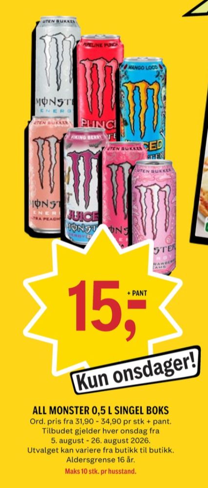 Monster Energy, Energidrikk