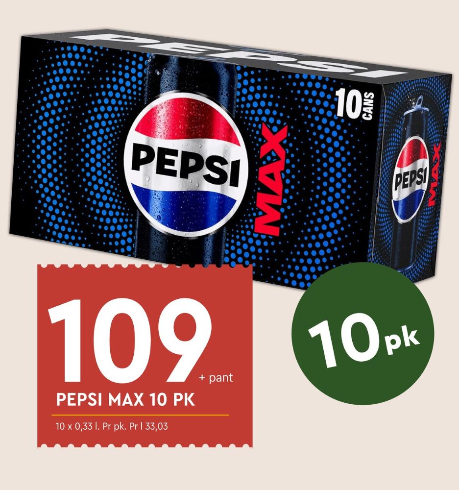 Pepsi Max, Pepsi Max 10 pk.