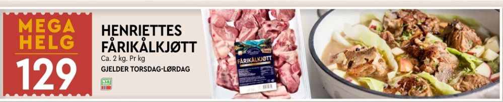 Henriettes, Fårikålkjøtt