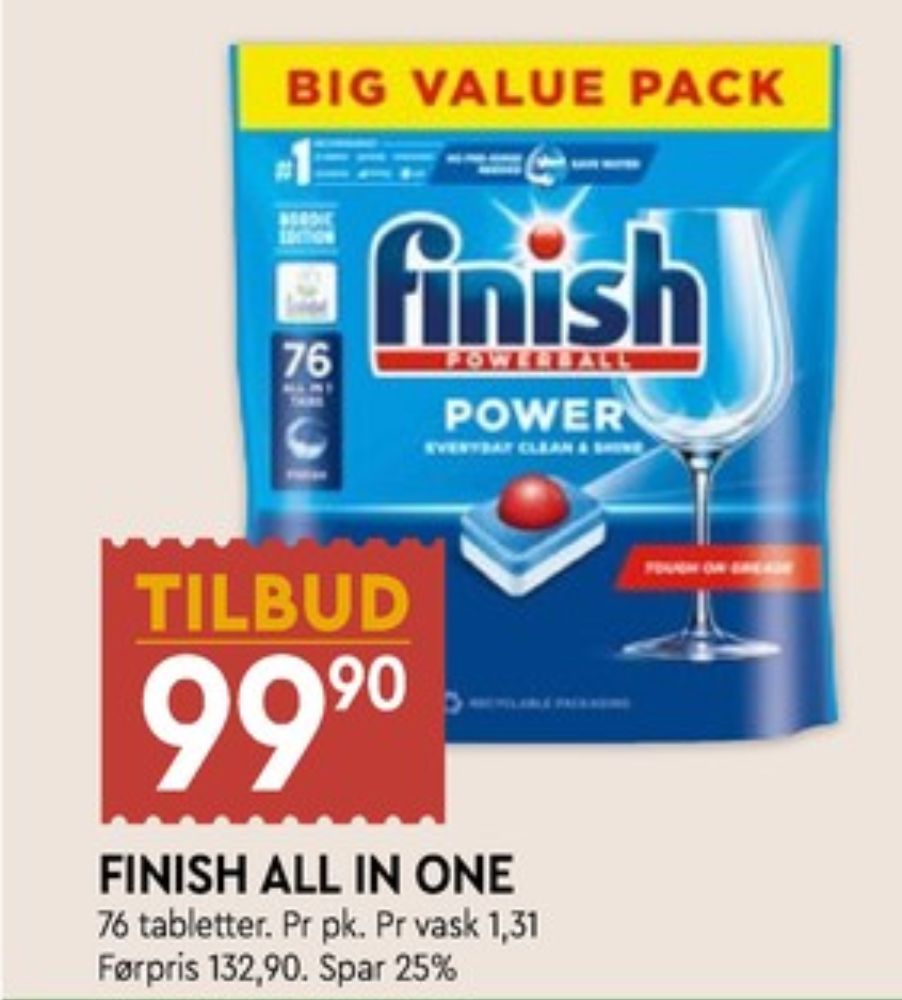Finish Neophos, Maskinoppvask - tabs