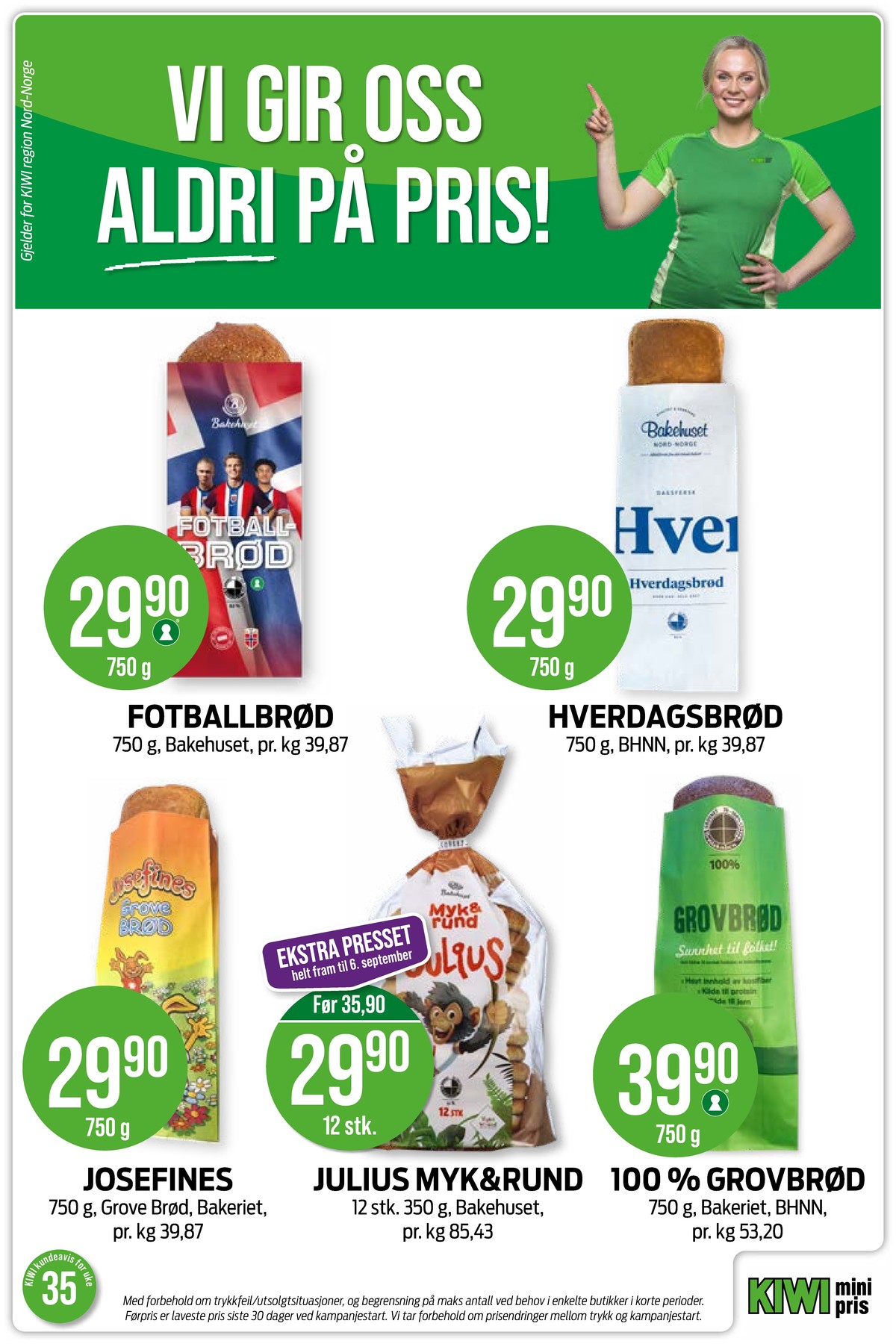 Se Kiwi kundeavis for uke 35 på Tilbudsuken.no. Se gode tilbud på mange varer, f.eks. brød bakehuset eller brød bakehuset. Les kundeavisen her! Side 17