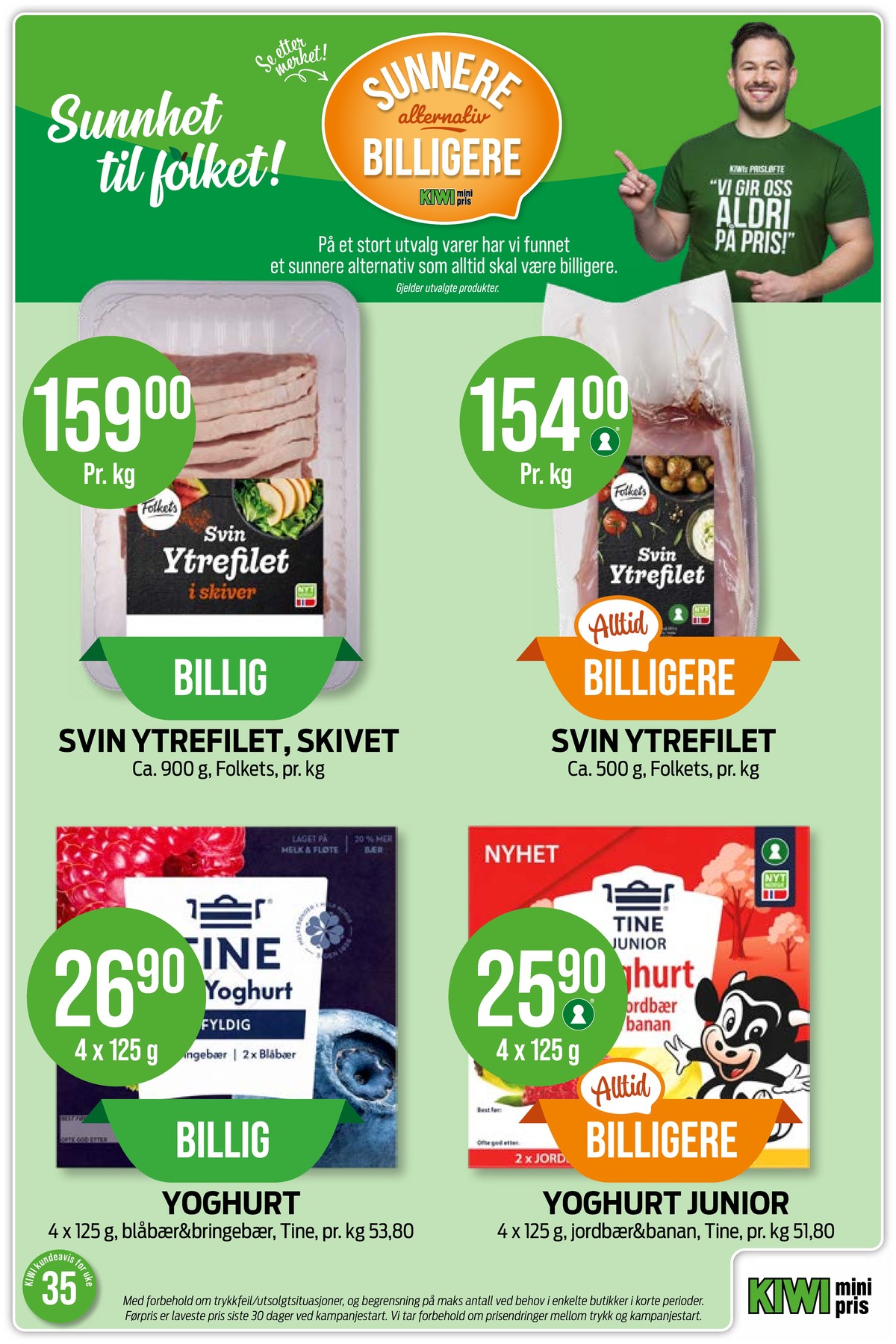Se Kiwi kundeavis for uke 35 på Tilbudsuken.no. Se gode tilbud på mange varer, f.eks. ytrefilet folkets eller ytrefilet folkets. Les kundeavisen her! Side 4